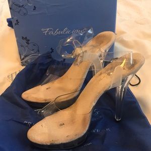 Figure competition 5 inch heels -clear